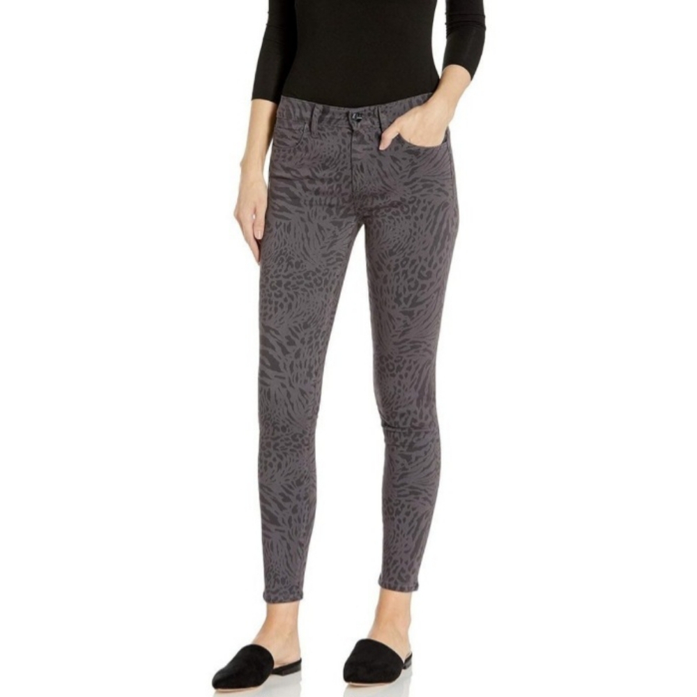 NWT Joe's Jean's The Icon Gray Animal Print Ankle Mid Rise Skinny Jeans … - Picture 2 of 15